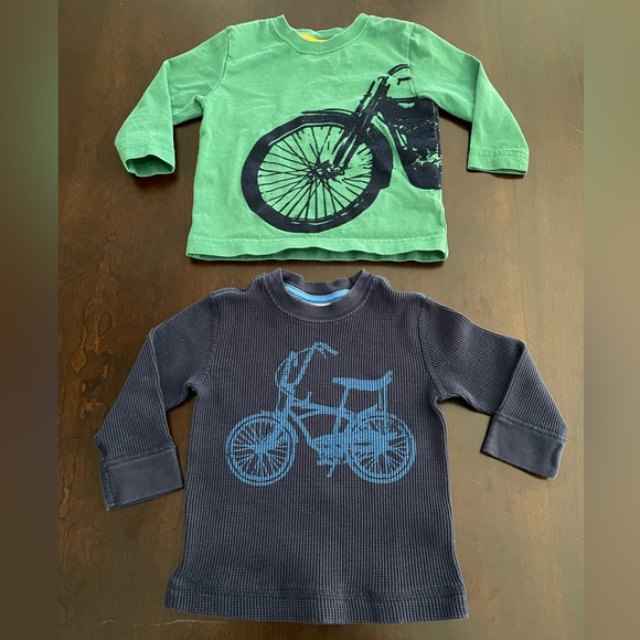 Set of 2: Hanna Andersson - Boys long sleeve motorcycle shirts, size 18-24 mo - Picture 1 of 10